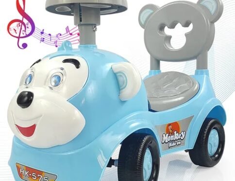 Monkey-Themed Ride-On Car for Kids.