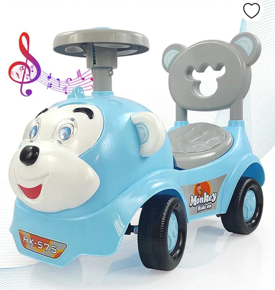 Monkey-Themed Ride-On Car for Kids.